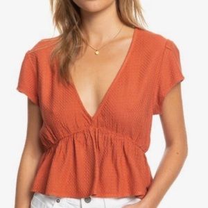 Roxy “Sweet Release” Short Sleeve Crop Top